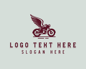 Motorcycle Wings Biker Logo