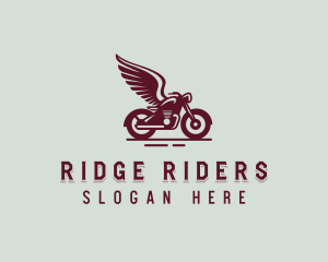 Motorcycle Wings Biker logo design