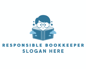 Boy Nerd Storybook  logo design