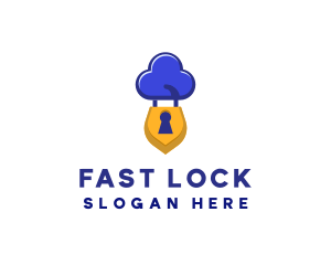 Security Cloud Lock logo design