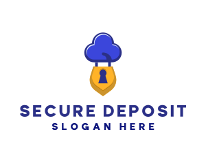 Security Cloud Lock logo design