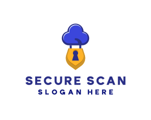 Security Cloud Lock logo design