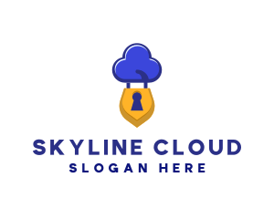 Security Cloud Lock logo design