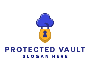 Security Cloud Lock logo design