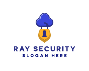 Security Cloud Lock logo design