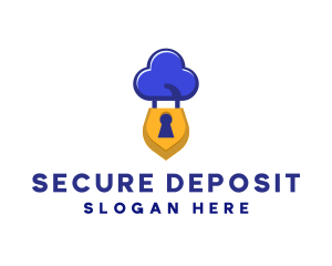 Security Cloud Lock logo design