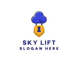 Security Cloud Lock logo design