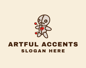 Scary Voodoo Doll logo design