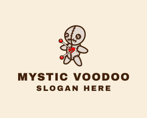 Scary Voodoo Doll logo design