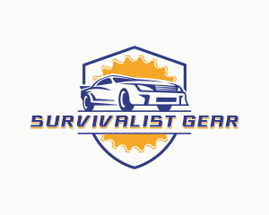 Transportation Car Shield logo design