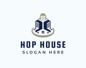 Architect House Skyscraper logo design