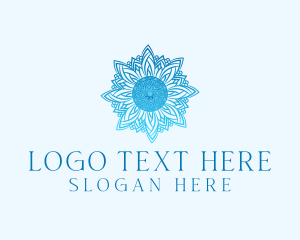 Blue Mandala Pattern logo