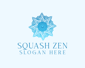 Blue Mandala Pattern logo design