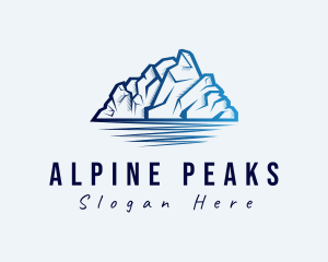 Ice Mountain Peak logo design