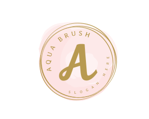 Premium Golden Cosmetics Watercolor logo design