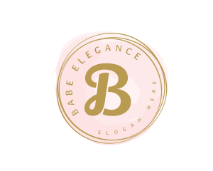 Premium Golden Cosmetics Watercolor logo design