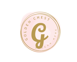 Premium Golden Cosmetics Watercolor logo design