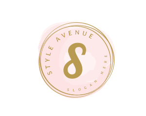 Premium Golden Cosmetics Watercolor logo design