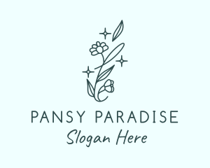 Perfume Daisy Flower logo design