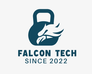 Blue Falcon Kettlebell Fitness  logo design