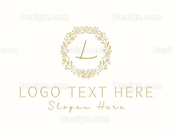 Organic Floral Wreath Spa Logo