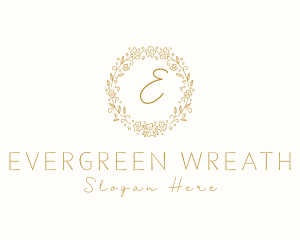 Organic Floral Wreath Spa logo design