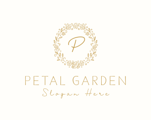 Organic Floral Wreath Spa logo design