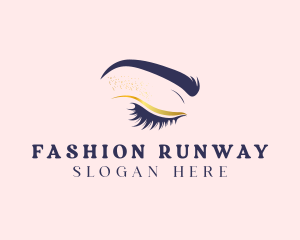 Eye Lash Glitter Fashion logo design