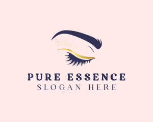 Eye Lash Glitter Fashion logo design