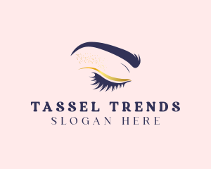 Eye Lash Glitter Fashion logo design