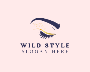 Eye Lash Glitter Fashion logo design