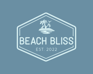 Tropical Island Beach logo design