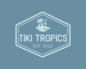 Tropical Island Beach logo design