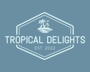 Tropical Island Beach logo design