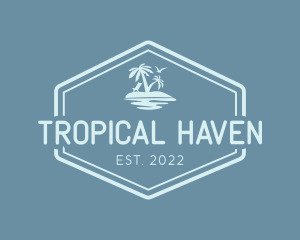 Tropical Island Beach logo design