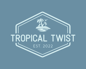 Tropical Island Beach logo design