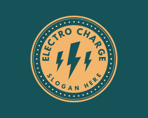 Retro Power Electric Energy  logo design