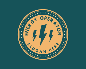 Retro Power Electric Energy  logo design