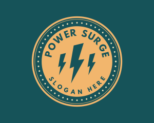 Retro Power Electric Energy  logo design