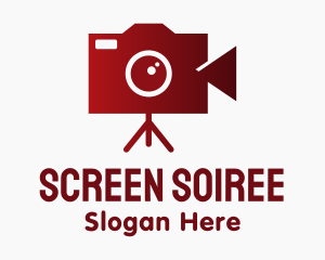 Red Film Camera logo design