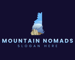 New Hampshire Mountain Landscape logo design