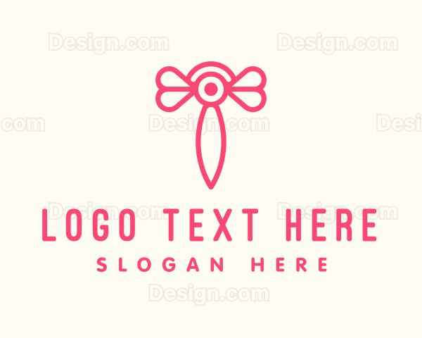 Pink Insect Letter T Logo