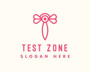 Pink Insect Letter T logo design