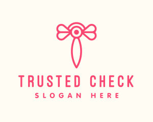 Pink Insect Letter T logo design