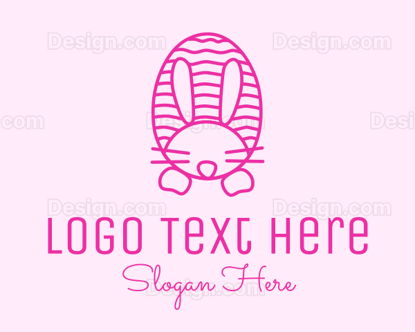 Pink  Easter Bunny Logo