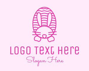 Pink  Easter Bunny logo