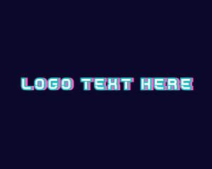 App - Digital Cyber Glitch logo design