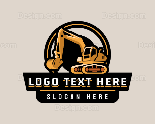 Excavator Construction Digger Logo