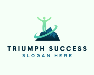 Leader Success Mountain logo design