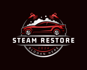 Car Wash Detailing Restoration logo design